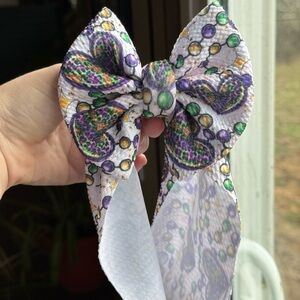 Colorful Beaded Pattern Hair Bow for Kids